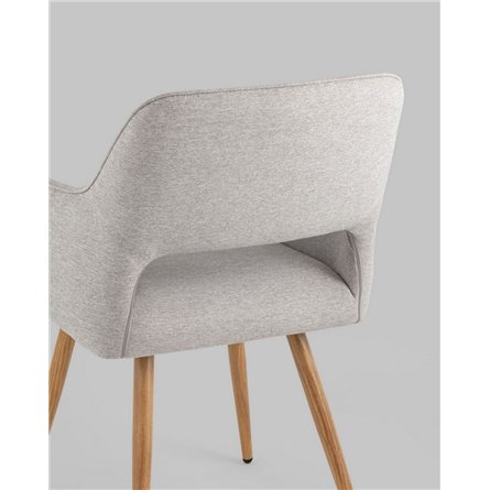Комплект из двух стульев|Stool Group|Кромвель II серый, широкая эргономичная спинка, удобные подлокотники, обивка плотная ткань,