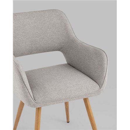 Комплект из двух стульев|Stool Group|Кромвель II серый, широкая эргономичная спинка, удобные подлокотники, обивка плотная ткань,