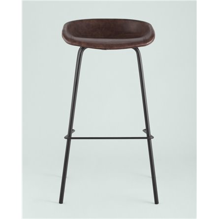 Комплект из двух стульев|Stool Group|Beetle Lite PU коричневый, металлический каркас, черные ножки 2 шт