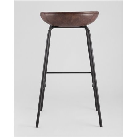 Комплект из двух стульев|Stool Group|Beetle Lite PU коричневый, металлический каркас, черные ножки 2 шт