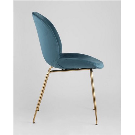 Комплект из двух стульев|Stool Group|Beetle маренго, металлический каркас, бархатная обивка, золотые ножки 2 шт