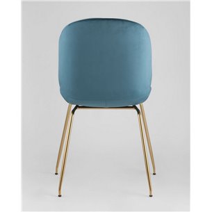 Комплект из двух стульев|Stool Group|Beetle маренго, металлический каркас, бархатная обивка, золотые ножки 2 шт
