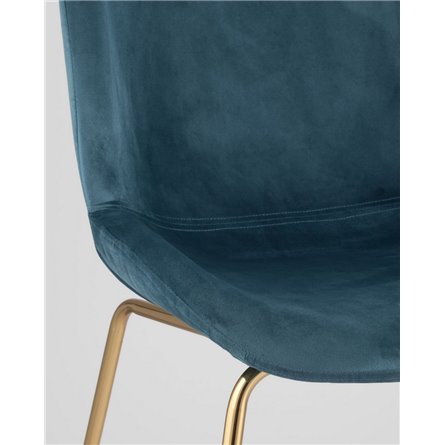 Комплект из двух стульев|Stool Group|Beetle маренго, металлический каркас, бархатная обивка, золотые ножки 2 шт