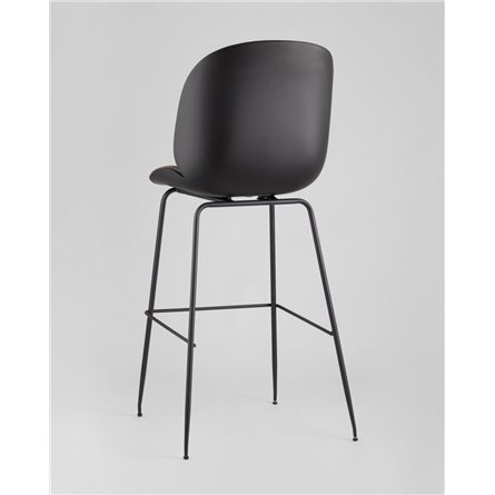 Комплект из двух стульев|Stool Group|Beetle со спинкой коричневый, экокожа, каркас металлический 2 шт