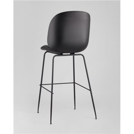 Комплект из двух стульев|Stool Group|Beetle со спинкой серый, экокожа, каркас металлический 2 шт