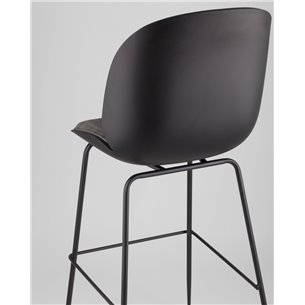 Комплект из двух стульев|Stool Group|Beetle со спинкой серый, экокожа, каркас металлический 2 шт