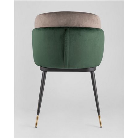 Комплект из двух стульев|Stool Group|Пенелопа велюр зеленый коричневый ножки металл 2 шт
