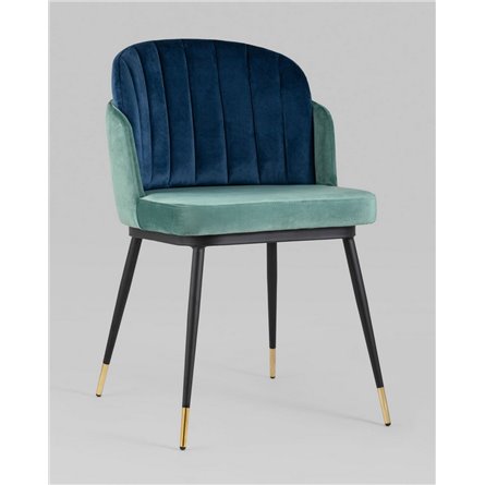 Комплект из двух стульев|Stool Group|Пенелопа велюр мятный ножки металл 2 шт