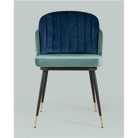 Комплект из двух стульев|Stool Group|Пенелопа велюр мятный ножки металл 2 шт