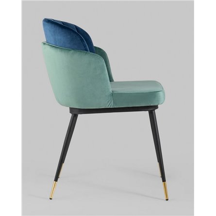 Комплект из двух стульев|Stool Group|Пенелопа велюр мятный ножки металл 2 шт