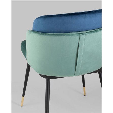 Комплект из двух стульев|Stool Group|Пенелопа велюр мятный ножки металл 2 шт