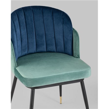 Комплект из двух стульев|Stool Group|Пенелопа велюр мятный ножки металл 2 шт