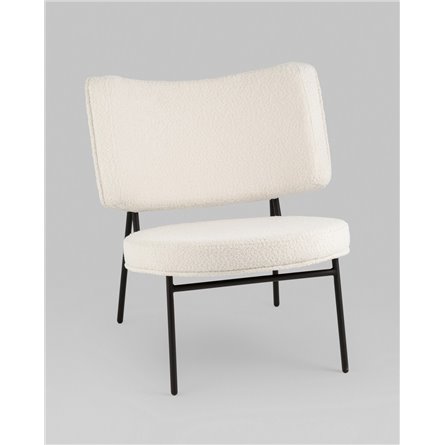 Кресло|Stool Group|Кресло District Lounge букле белый