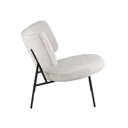 Кресло District Lounge букле светло-серый