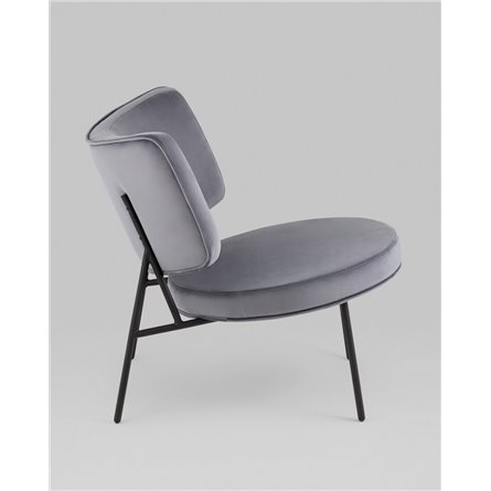 Кресло|Stool Group|Кресло District Lounge велюр серый