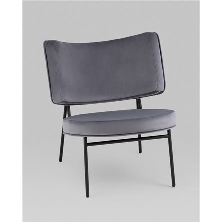 Кресло|Stool Group|Кресло District Lounge велюр серый