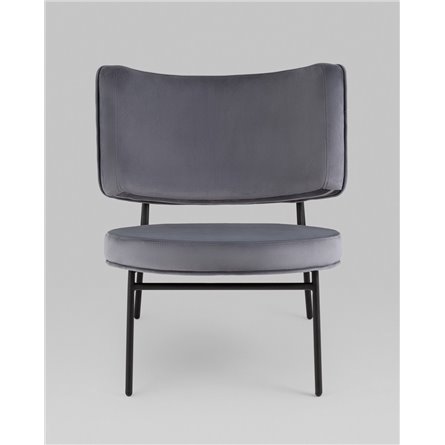 Кресло|Stool Group|Кресло District Lounge велюр серый