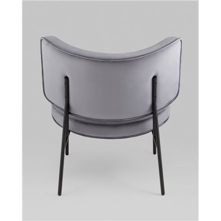 Кресло|Stool Group|Кресло District Lounge велюр серый