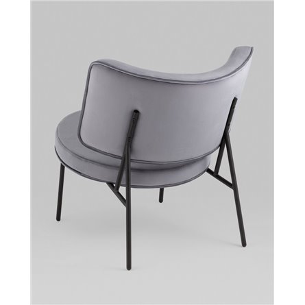 Кресло|Stool Group|Кресло District Lounge велюр серый