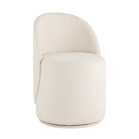 Пуф Loreen вращающийся букле белый