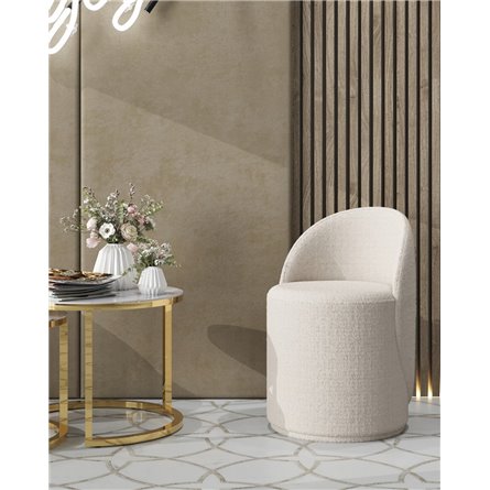 Пуф|Stool Group|Пуф Loreen вращающийся букле белый