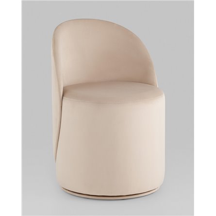 Самовывоз в день оплаты. Гарантия 1 год.|Stool Group|Пуф Loreen вращающийся велюр молочный