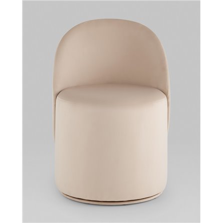 Самовывоз в день оплаты. Гарантия 1 год.|Stool Group|Пуф Loreen вращающийся велюр молочный