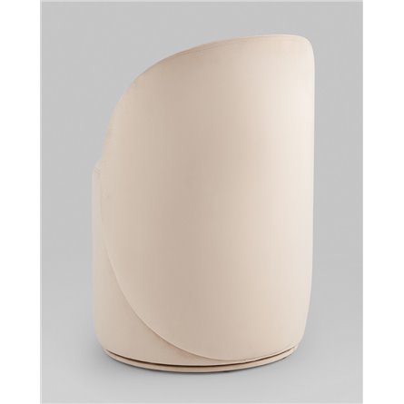 Самовывоз в день оплаты. Гарантия 1 год.|Stool Group|Пуф Loreen вращающийся велюр молочный