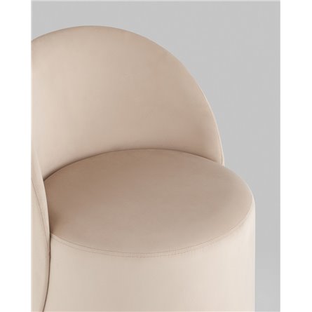 Самовывоз в день оплаты. Гарантия 1 год.|Stool Group|Пуф Loreen вращающийся велюр молочный