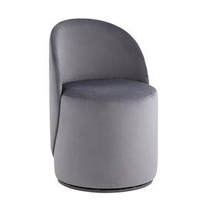 Пуф Loreen вращающийся велюр серый