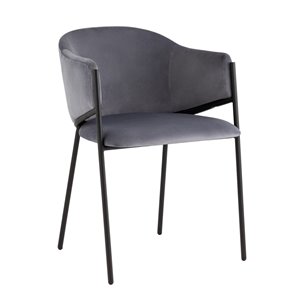 Стул Brace велюр серый