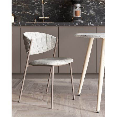 Стул|Stool Group|Харпер ткань рогожка серо-голубой каркас серый матовый