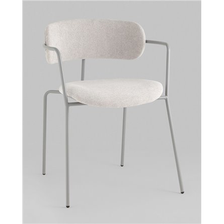 Стул|Stool Group|Стул Дженни букле светло-серый каркас серый муар