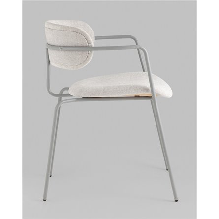 Стул|Stool Group|Стул Дженни букле светло-серый каркас серый муар
