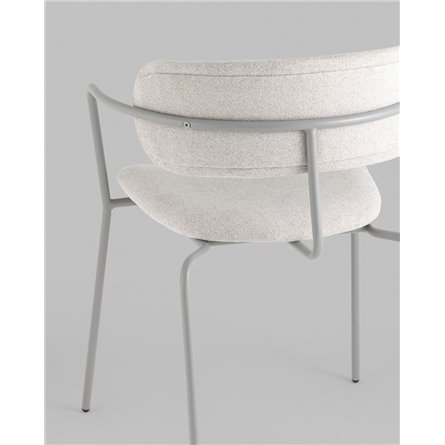 Стул|Stool Group|Стул Дженни букле светло-серый каркас серый муар
