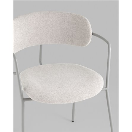 Стул|Stool Group|Стул Дженни букле светло-серый каркас серый муар