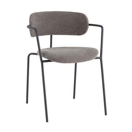 Стул Дженни букле темно-серый каркас антрацитово-серый муар