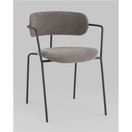 Стул|Stool Group|Стул Дженни букле темно-серый каркас антрацитово-серый муар