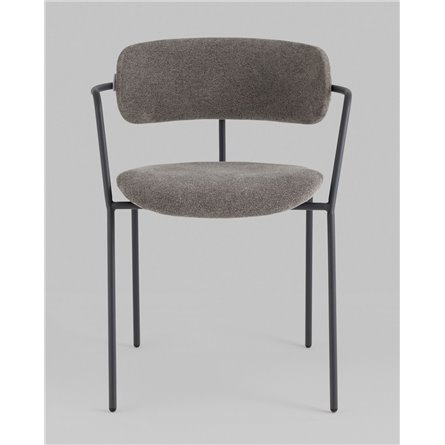 Стул|Stool Group|Стул Дженни букле темно-серый каркас антрацитово-серый муар