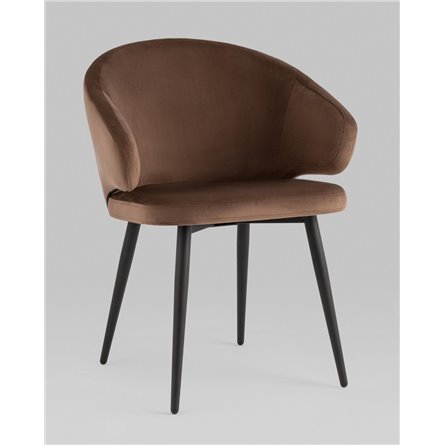 Стул|Stool Group|Стул с подлокотниками Codo велюр коричневый