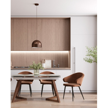 Стул|Stool Group|Стул с подлокотниками Codo велюр коричневый