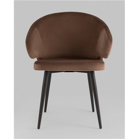 Стул|Stool Group|Стул с подлокотниками Codo велюр коричневый
