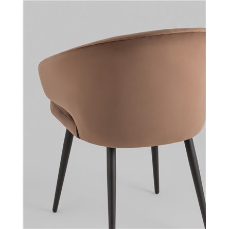 Стул|Stool Group|Стул с подлокотниками Codo велюр коричневый