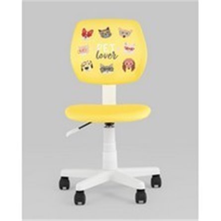 Компьютерное кресло|Stool Group|ЛОЛО Pet Lover желтый пластик белый