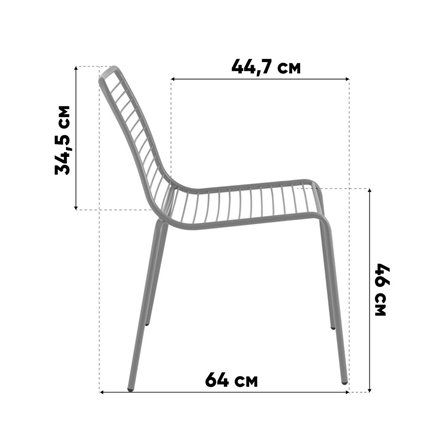 Стул|Stool Group|Стул Дели металл серый