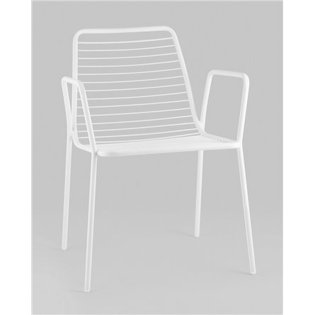 Стул|Stool Group|Дели металл белый с подлокотниками