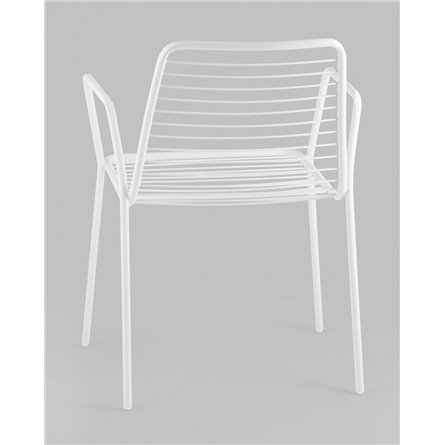 Стул|Stool Group|Дели металл белый с подлокотниками