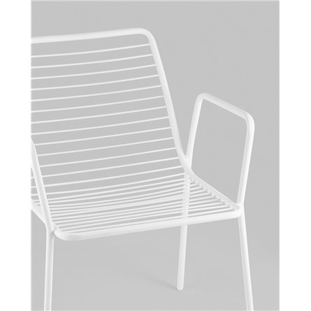 Стул|Stool Group|Дели металл белый с подлокотниками