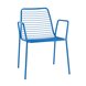 Стул с подлокотниками Дели металл голубой