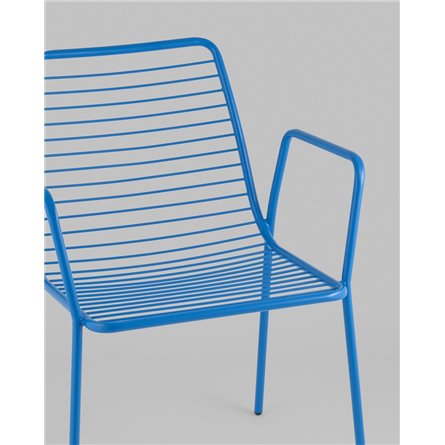 Стул|Stool Group|Дели металл голубой с подлокотниками